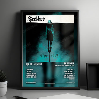 Seether "The Surface Seems So Far" Album Cover Poster - with Complete Tracklist
