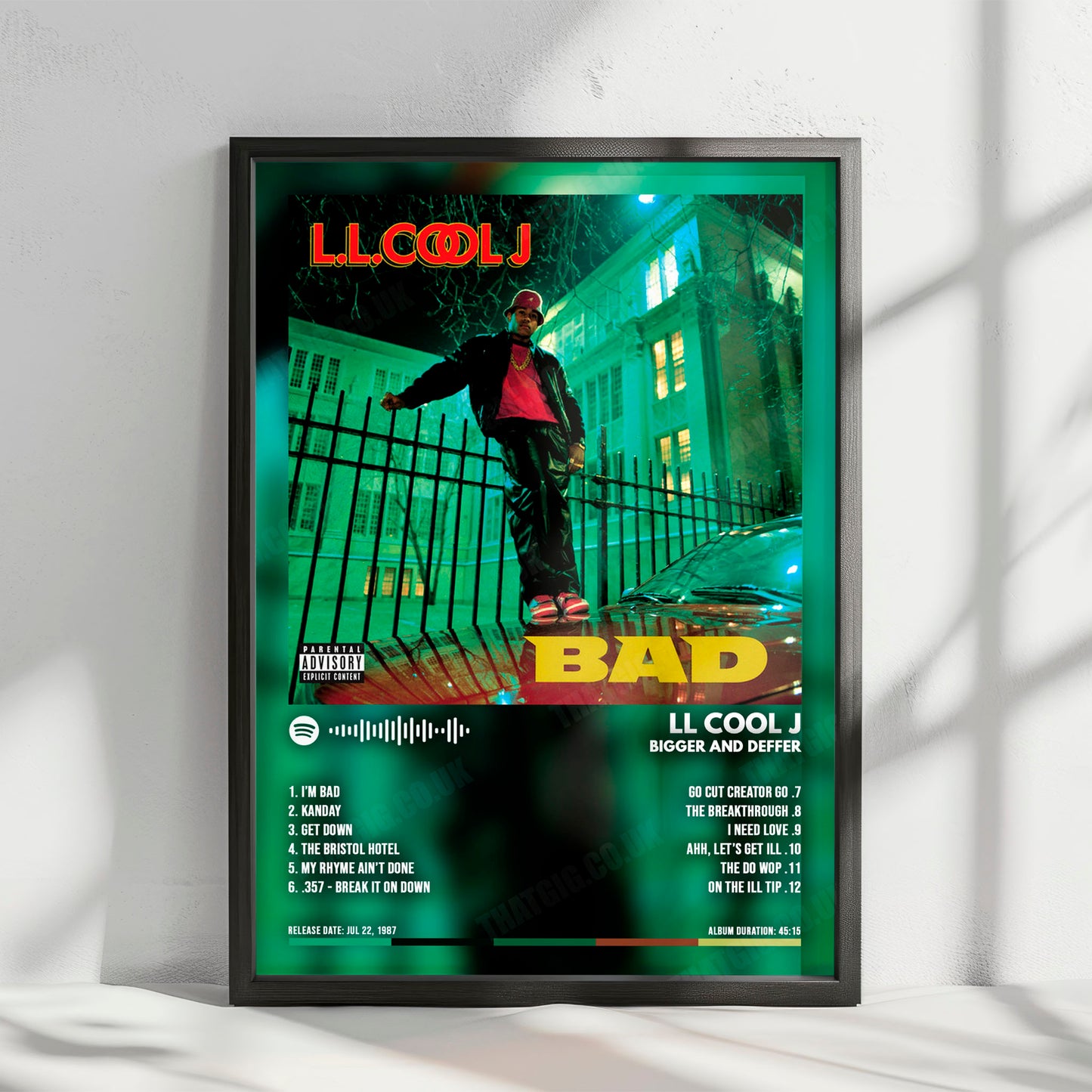 LL Cool J "Bigger And Deffer" Album Cover Poster - with Complete Tracklist