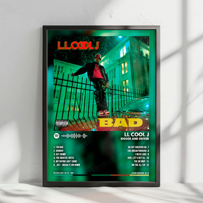 LL Cool J "Bigger And Deffer" Album Cover Poster - with Complete Tracklist