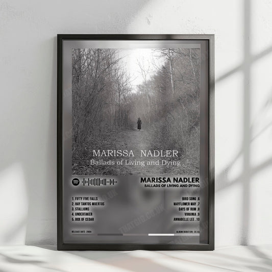 Marissa Nadler "Ballads of Living and Dying" Album Cover Poster - with Complete Tracklist