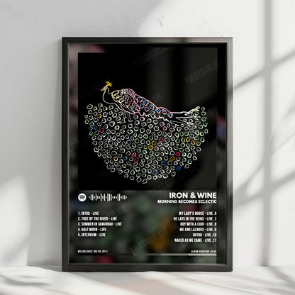Iron & Wine "Morning Becomes Eclectic" Album Cover Poster - with Complete Tracklist