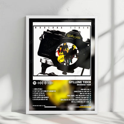 Gyllene Tider "Moderna Tider" Album Cover Poster - with Complete Tracklist