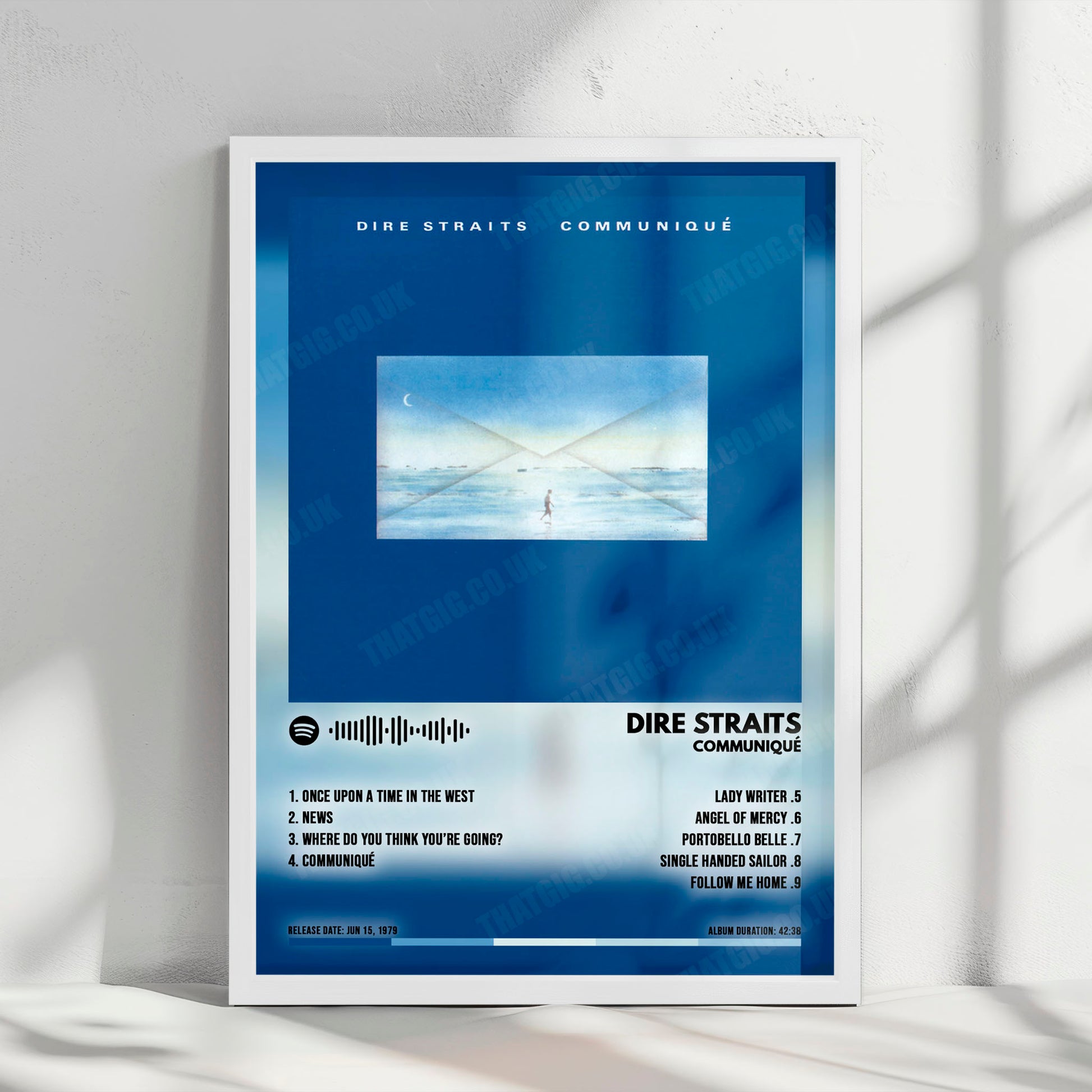 Dire Straits "Communiqué" Album Cover Poster - with Complete Tracklist