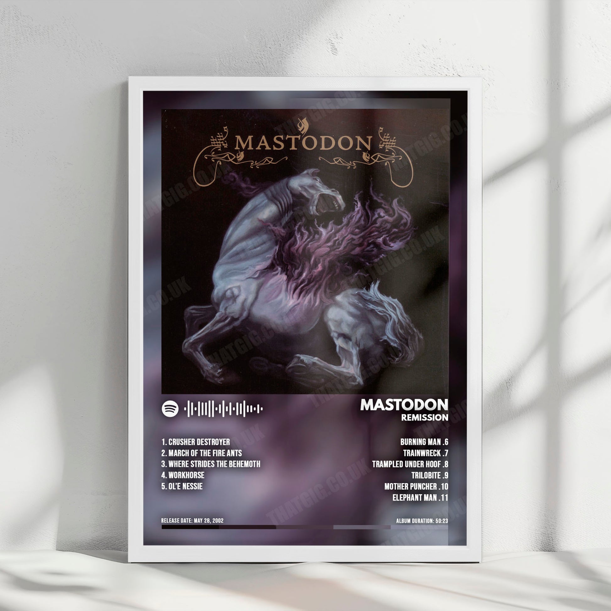 Mastodon "Remission" Album Cover Poster - with Complete Tracklist