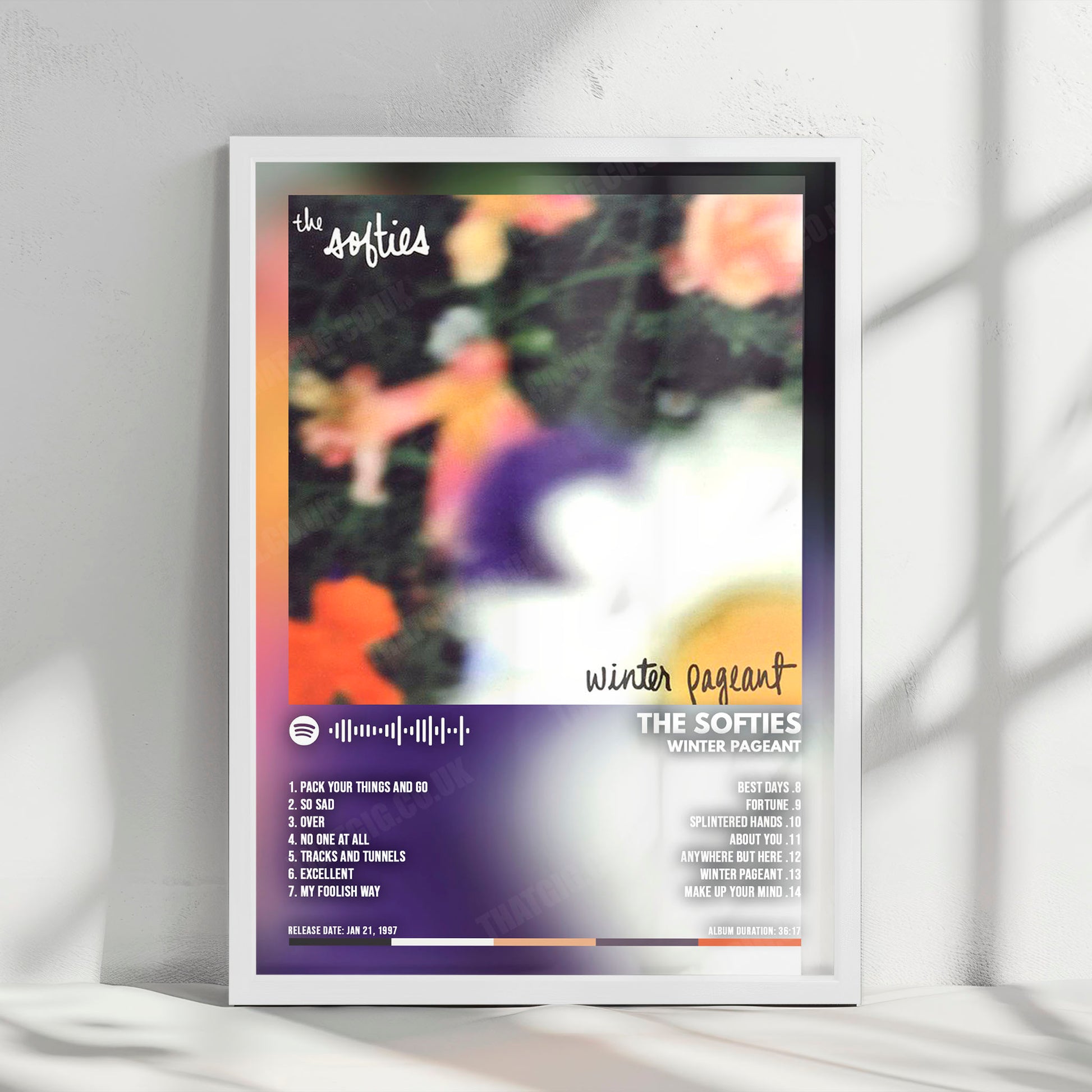 The Softies "Winter Pageant" Album Cover Poster - with Complete Tracklist