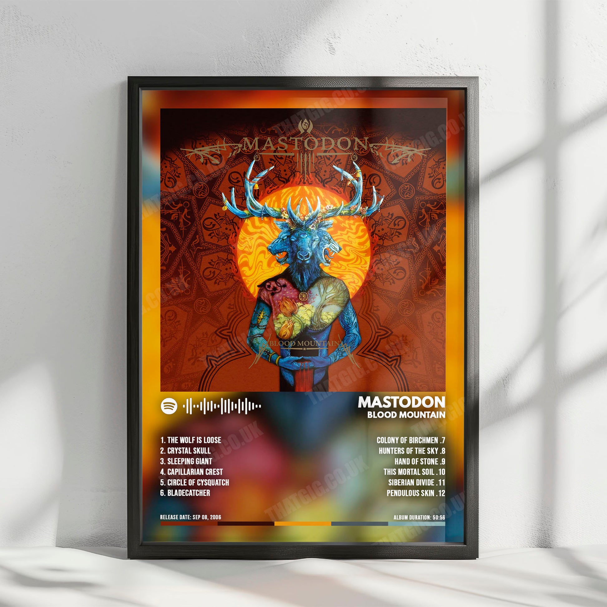 Mastodon "Blood Mountain" Album Cover Poster - with Complete Tracklist