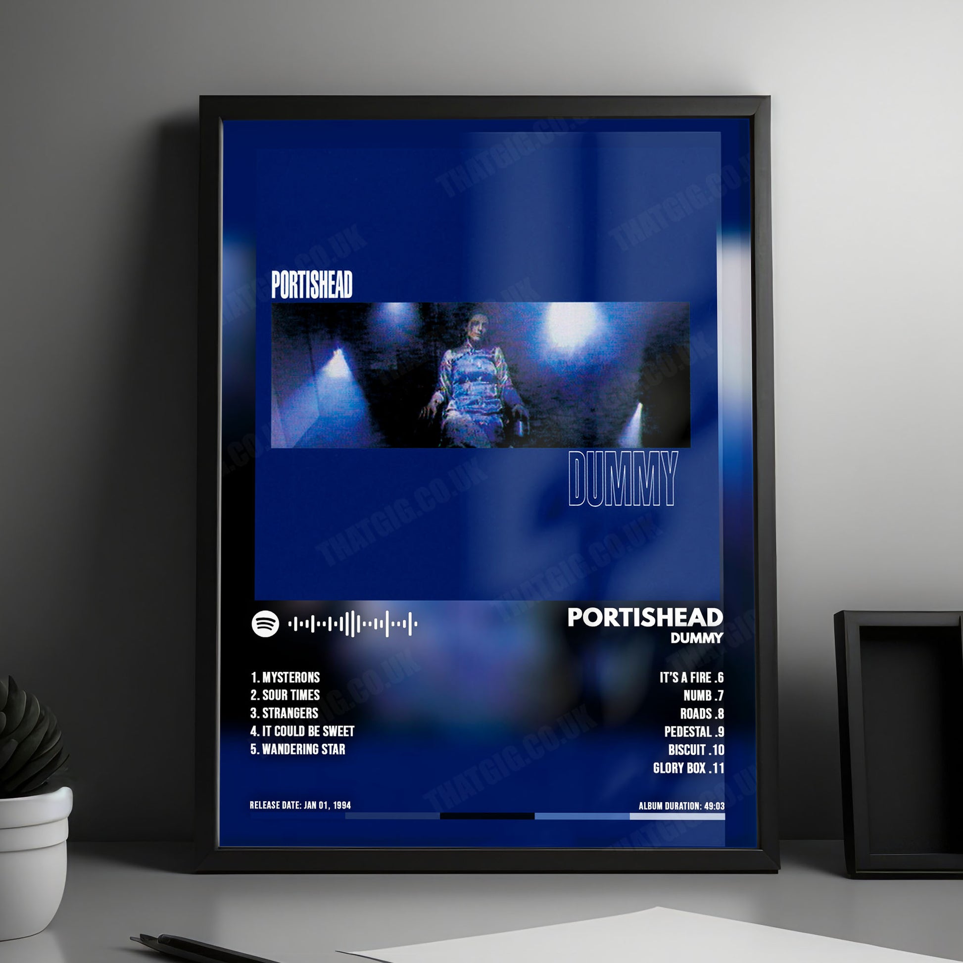 Portishead "Dummy " Album Cover Poster - with Complete Tracklist