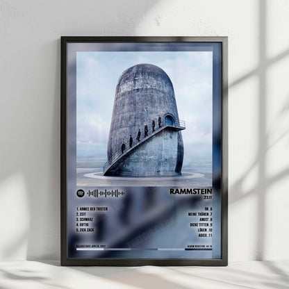 Rammstein "Zeit" Album Cover Poster - with Complete Tracklist