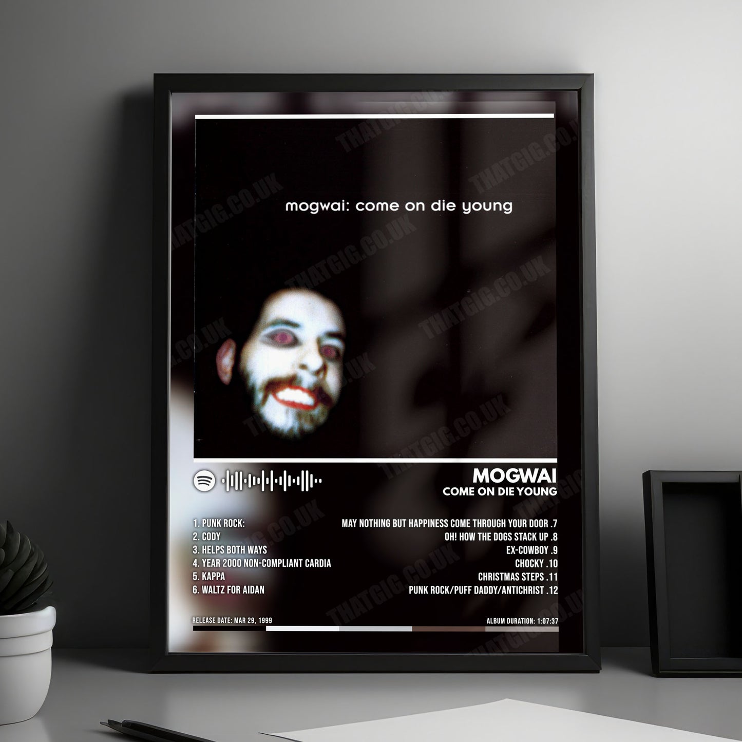 Mogwai "Come on Die Young" Album Cover Poster - with Complete Tracklist