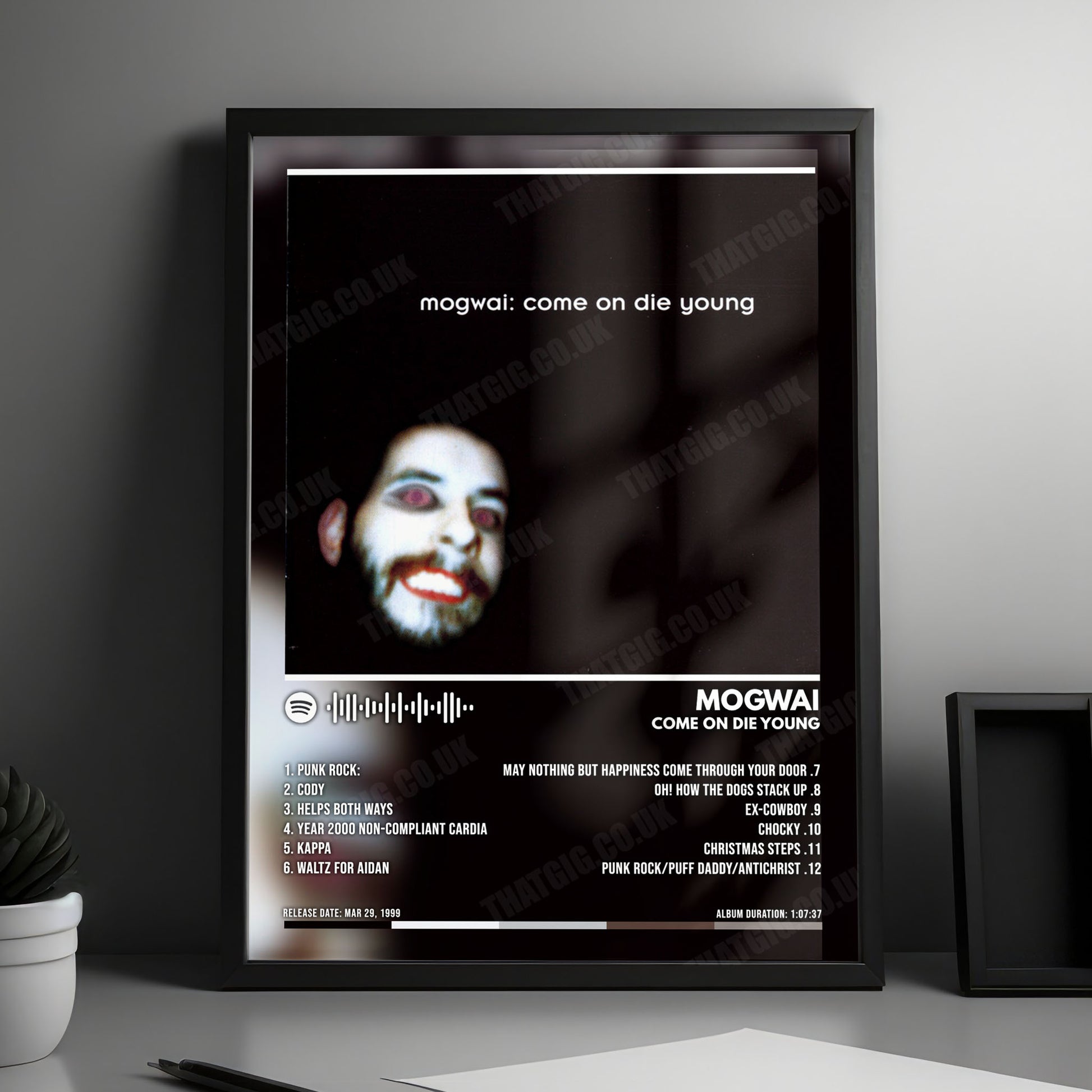 Mogwai "Come on Die Young" Album Cover Poster - with Complete Tracklist