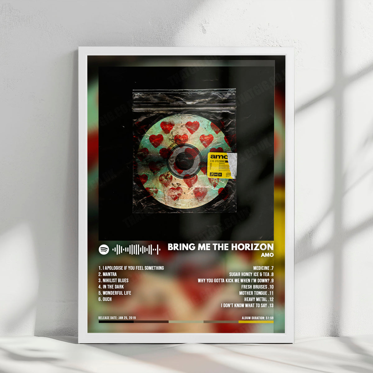 Bring Me the Horizon "Amo " Album Cover Poster - with Complete Tracklist