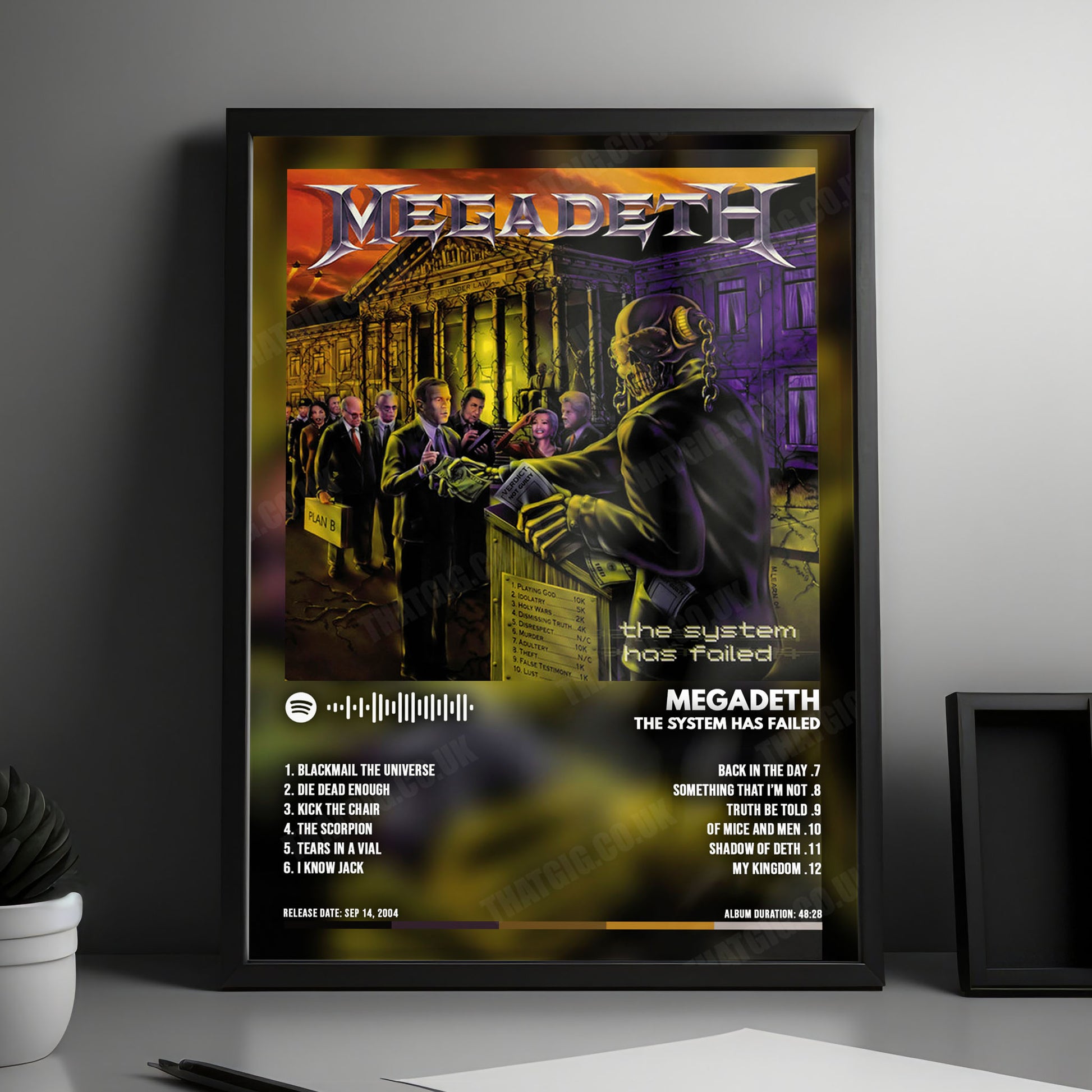 Megadeth "The System Has Failed" Album Cover Poster - with Complete Tracklist