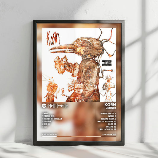 Korn "Untitled" Album Cover Poster - with Complete Tracklist