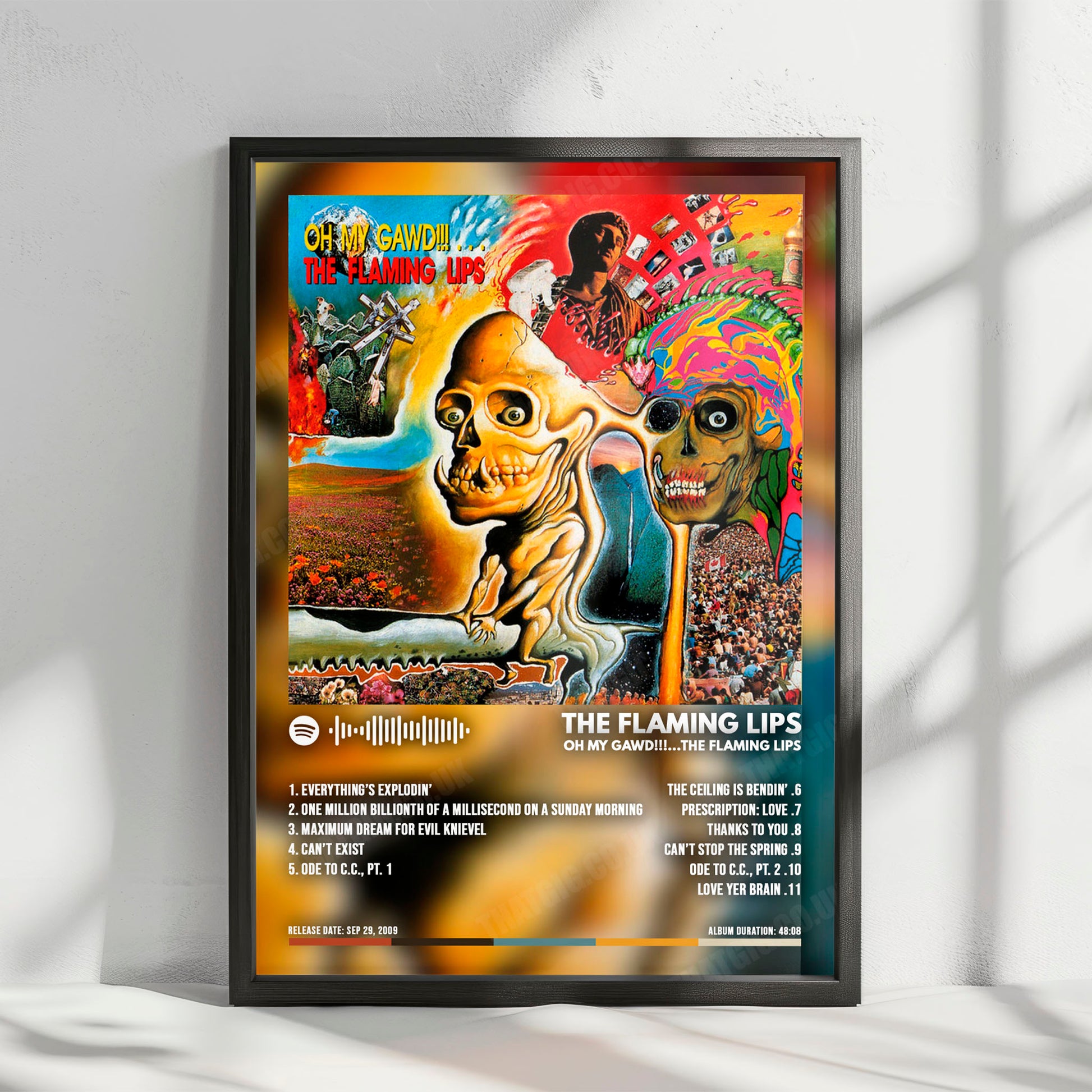 The Flaming Lips "Oh My Gawd!!!...The Flaming Lips" Album Cover Poster - with Complete Tracklist