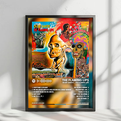 The Flaming Lips "Oh My Gawd!!!...The Flaming Lips" Album Cover Poster - with Complete Tracklist