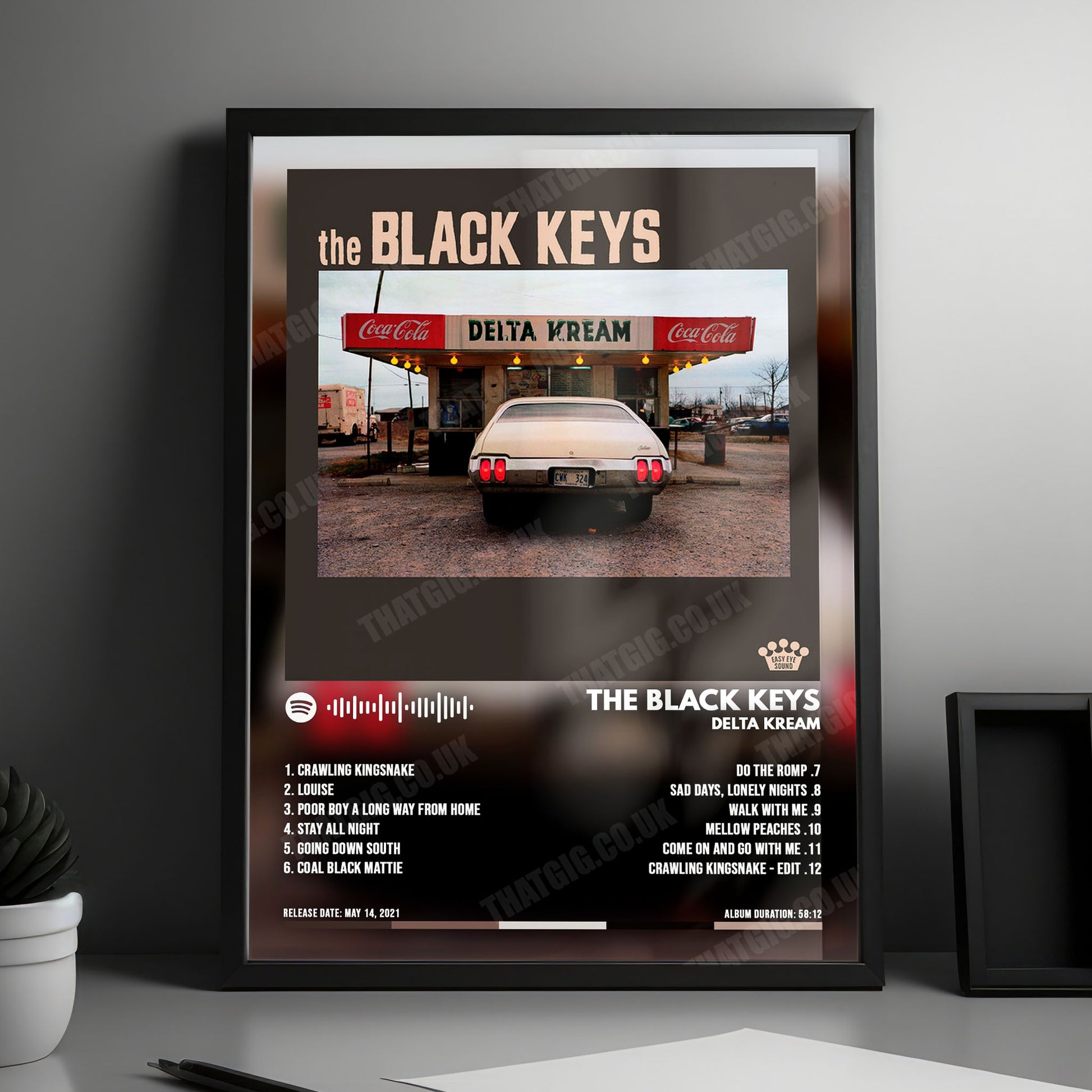 The Black Keys "Delta Kream" Album Cover Poster - with Complete Tracklist