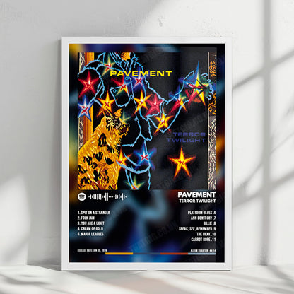 Pavement "Terror Twilight" Album Cover Poster - with Complete Tracklist