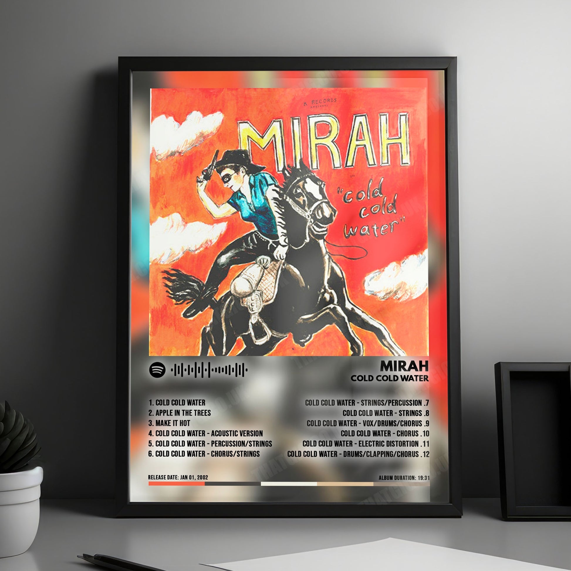 Mirah "Cold Cold Water" Album Cover Poster - with Complete Tracklist