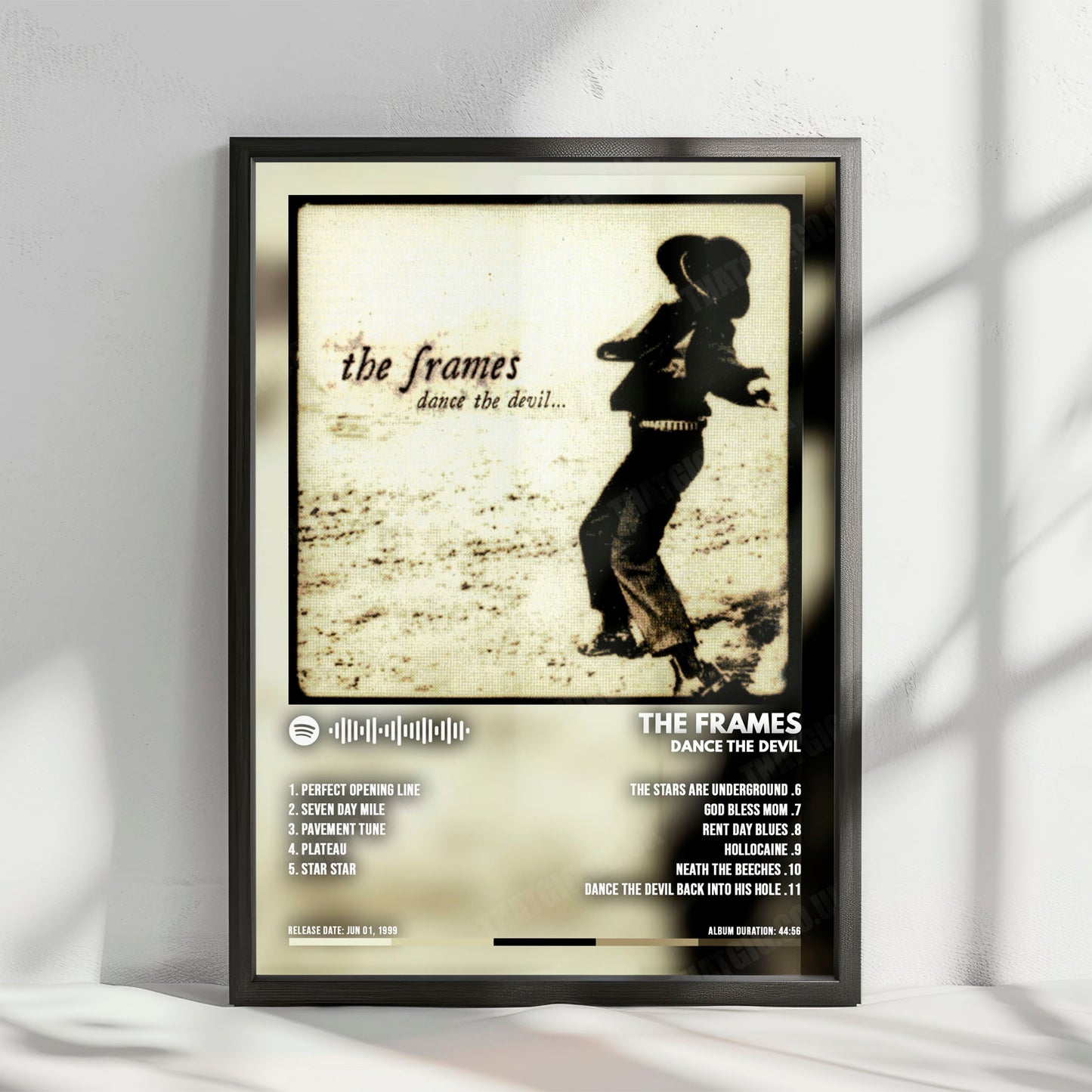 The Frames "Dance The Devil" Album Cover Poster - with Complete Tracklist