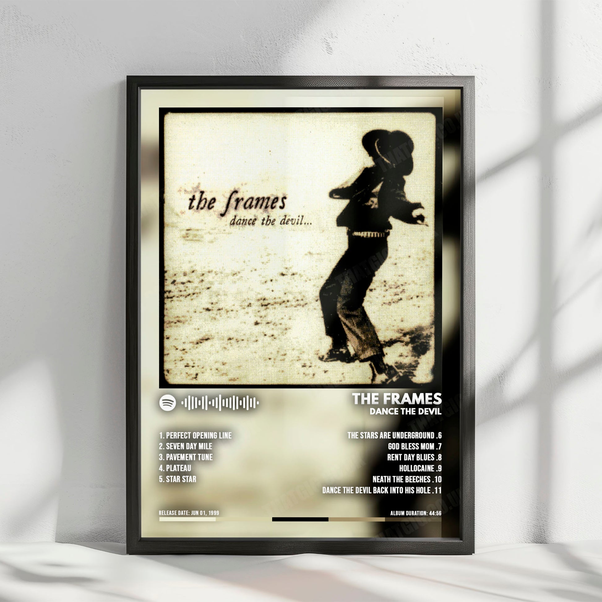 The Frames "Dance The Devil" Album Cover Poster - with Complete Tracklist