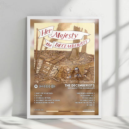 The Decemberists "Her Majesty The Decemberists" Album Cover Poster - with Complete Tracklist