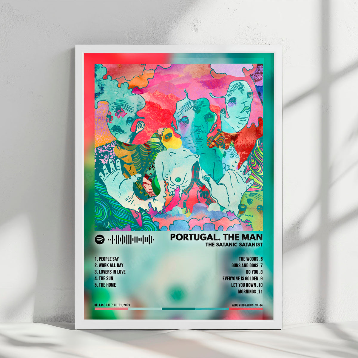 Portugal. The Man "The Satanic Satanist" Album Cover Poster - with Complete Tracklist