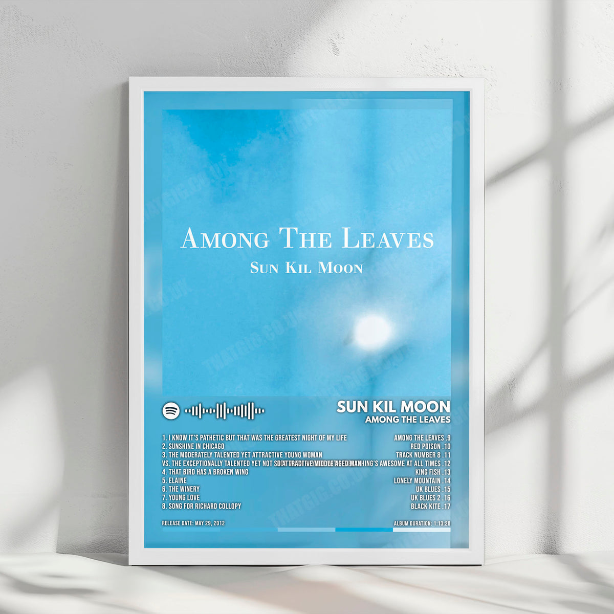 Sun Kil Moon "Among the Leaves" Album Cover Poster - with Complete Tracklist