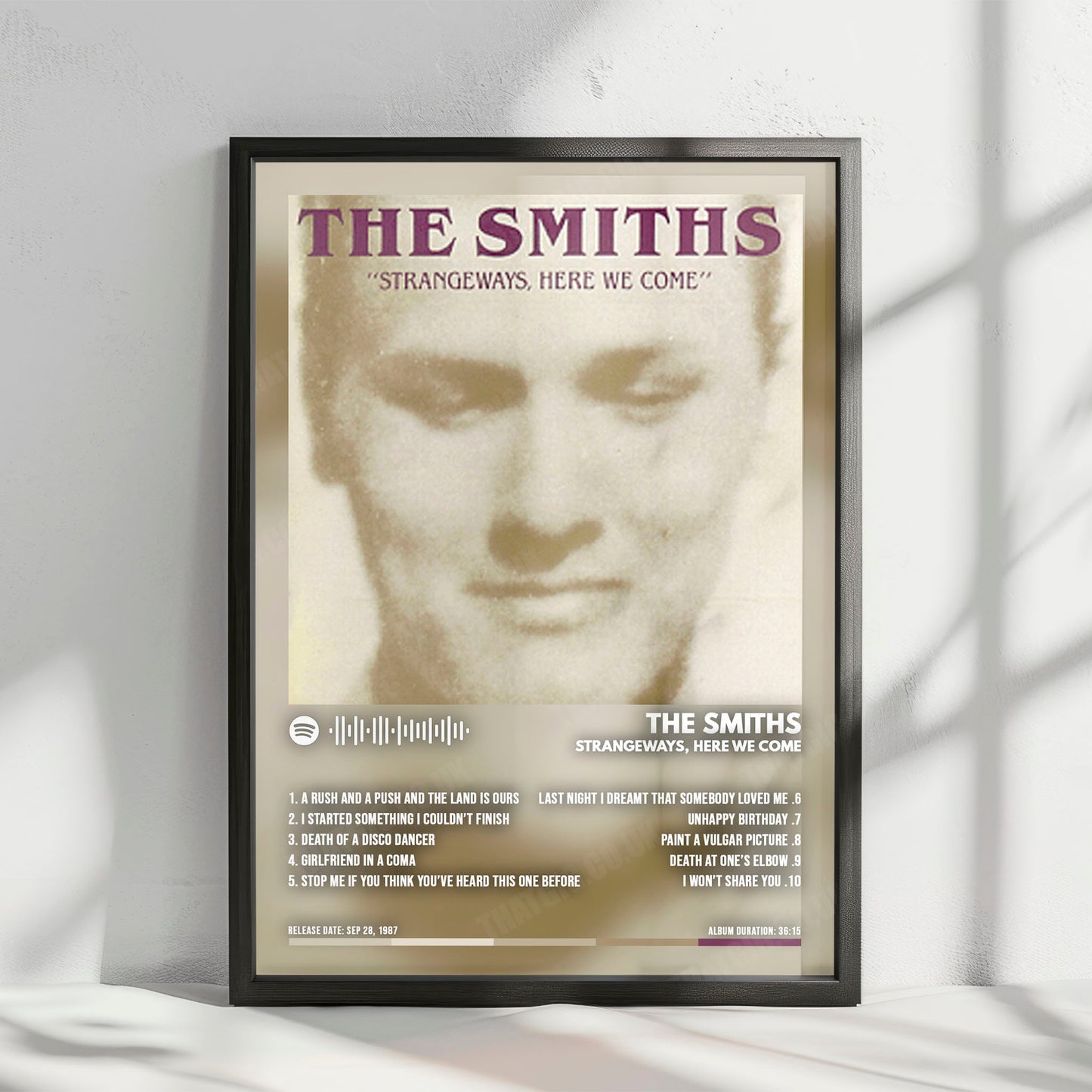 The Smiths "Strangeways, Here We Come" Album Cover Poster - with Complete Tracklist