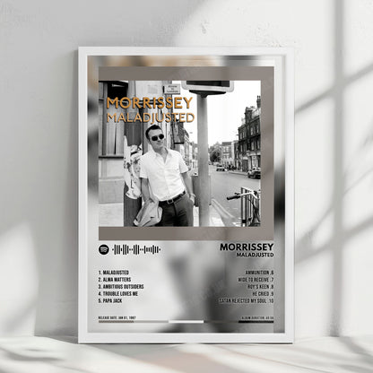 Morrissey "Maladjusted" Album Cover Poster - with Complete Tracklist
