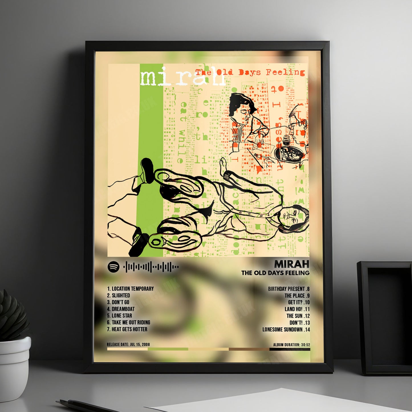 Mirah "The Old Days Feeling" Album Cover Poster - with Complete Tracklist