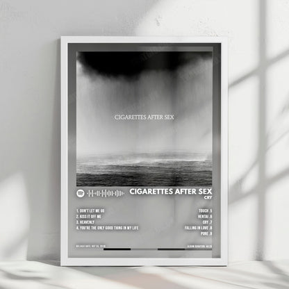 Cigarettes After Sex "Cry" Album Cover Poster - with Complete Tracklist