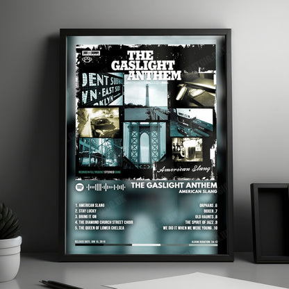 The Gaslight Anthem "American Slang" Album Cover Poster - with Complete Tracklist
