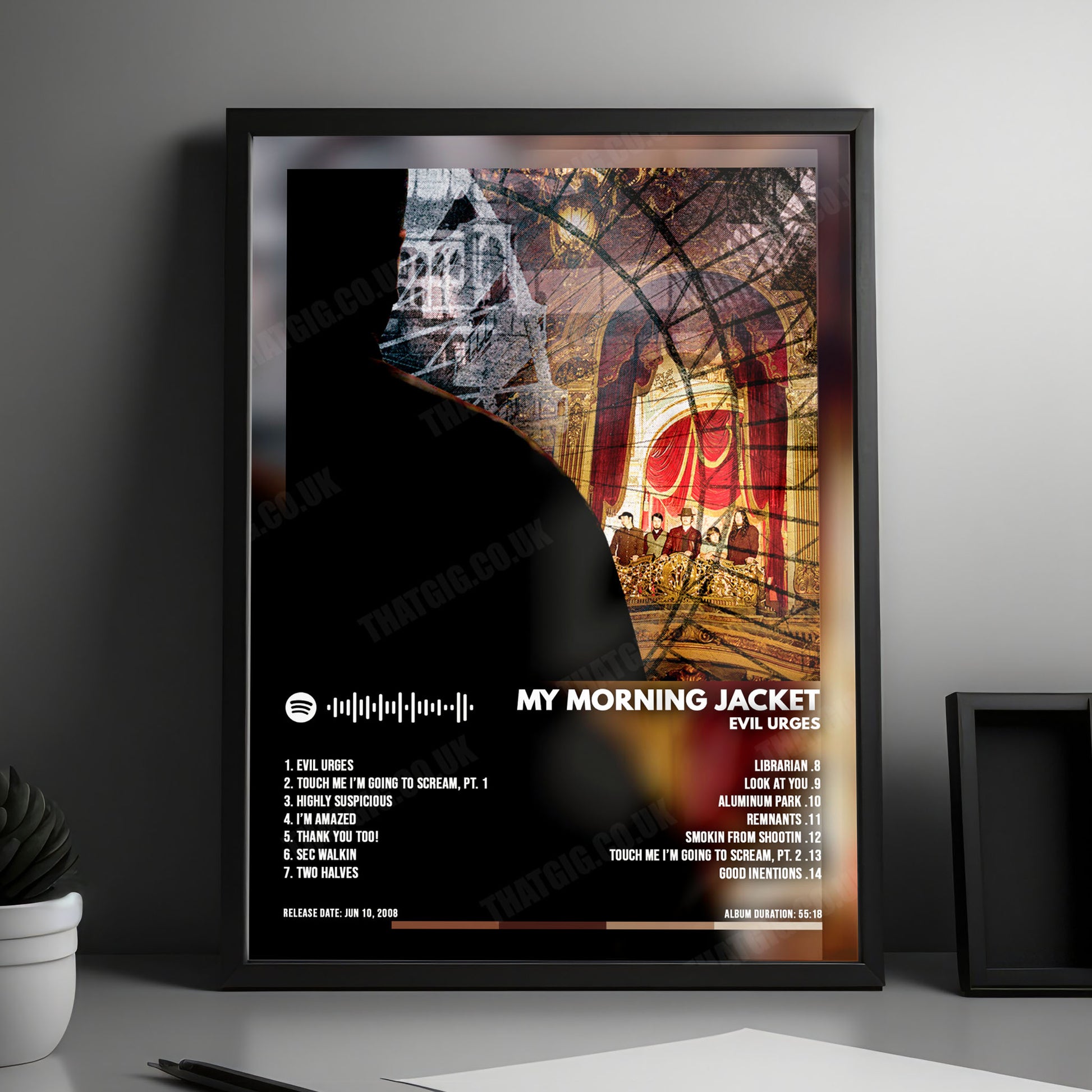 My Morning Jacket "Evil Urges" Album Cover Poster - with Complete Tracklist