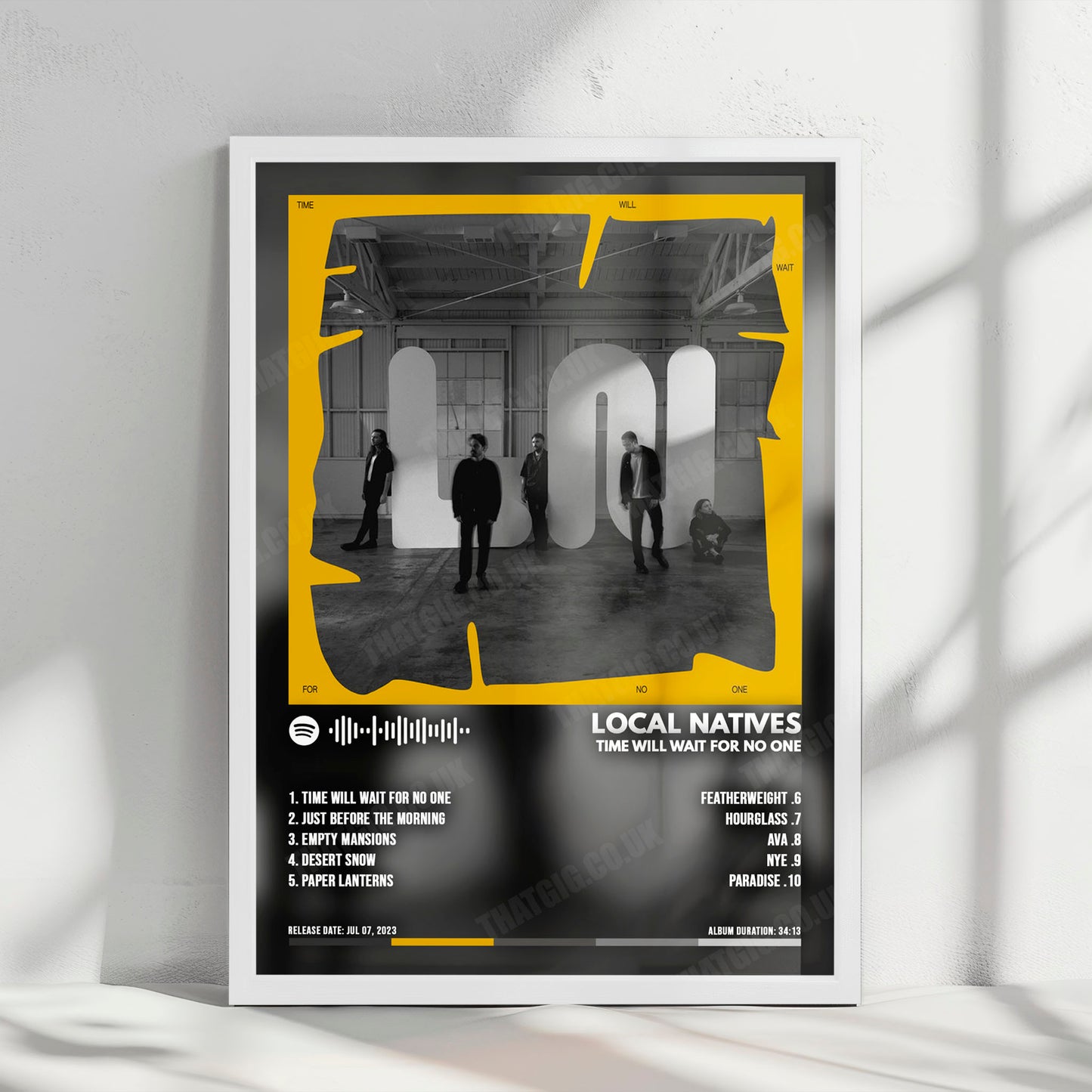 Local Natives "Time Will Wait For No One" Album Cover Poster - with Complete Tracklist