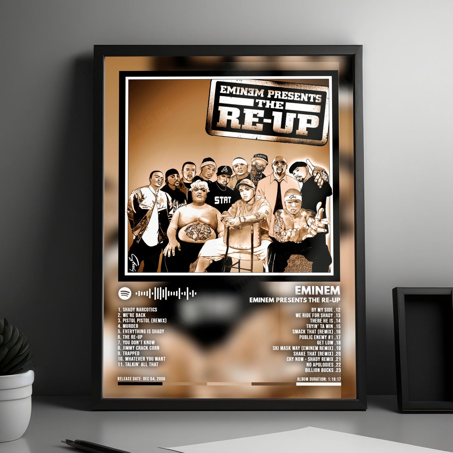 Eminem "Eminem Presents: The Re-Up" Album Cover Poster - with Complete Tracklist