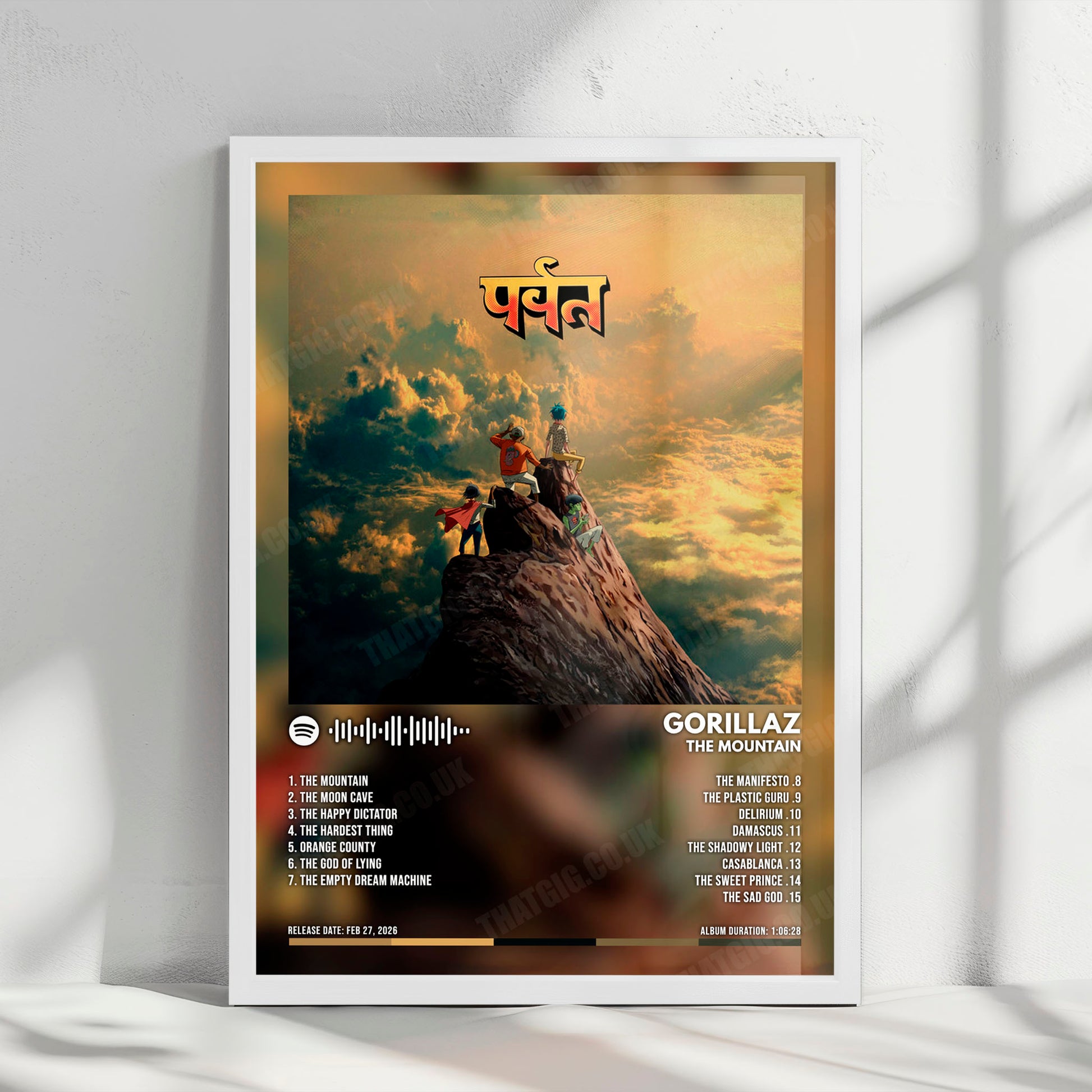 Gorillaz "The Mountain" Album Cover Poster - with Complete Tracklist
