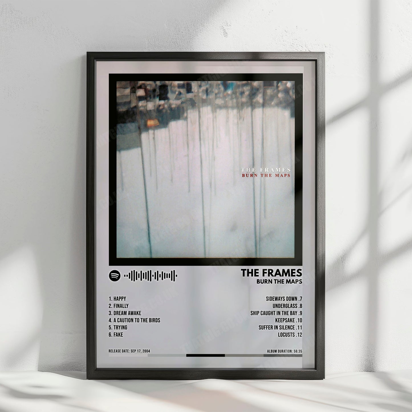 The Frames "Burn the Maps" Album Cover Poster - with Complete Tracklist