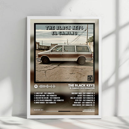 The Black Keys "El Camino" Album Cover Poster - with Complete Tracklist