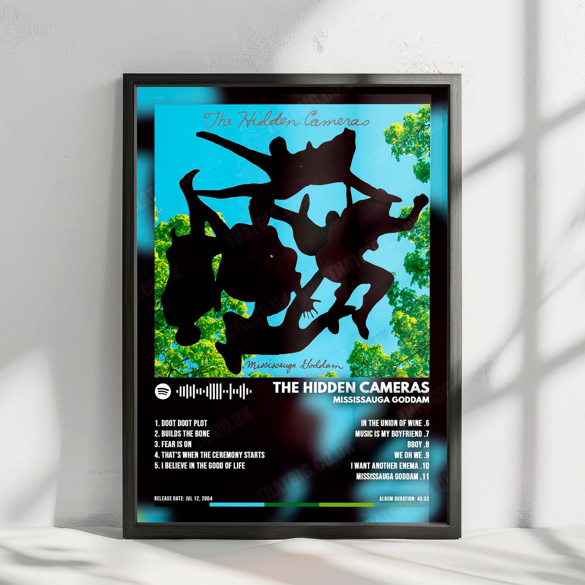 The Hidden Cameras "Mississauga Goddam" Album Cover Poster - with Complete Tracklist