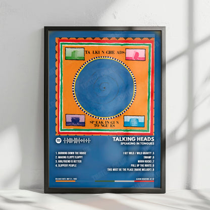 Talking Heads "Speaking in Tongues" Album Cover Poster - with Complete Tracklist