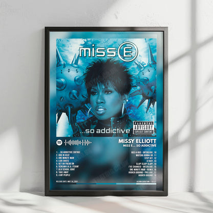 Missy Elliott "Miss E... So Addictive" Album Cover Poster - with Complete Tracklist