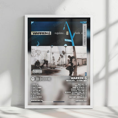 Warren G "Regulate... G Funk Era" Album Cover Poster - with Complete Tracklist