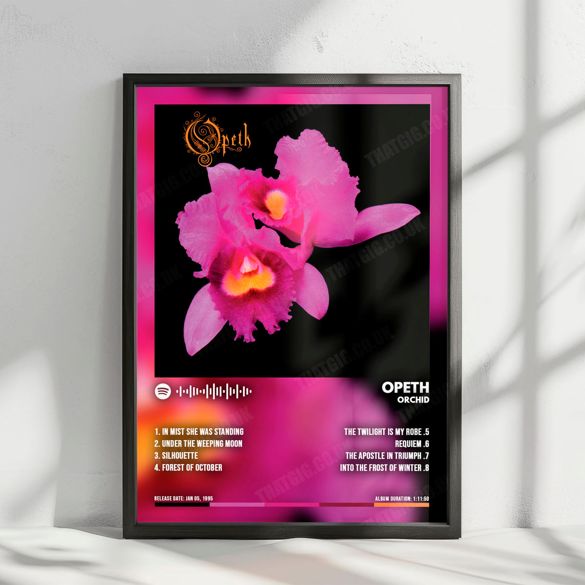 Opeth "Orchid" Album Cover Poster - with Complete Tracklist