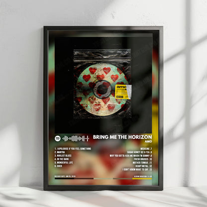 Bring Me the Horizon "Amo " Album Cover Poster - with Complete Tracklist