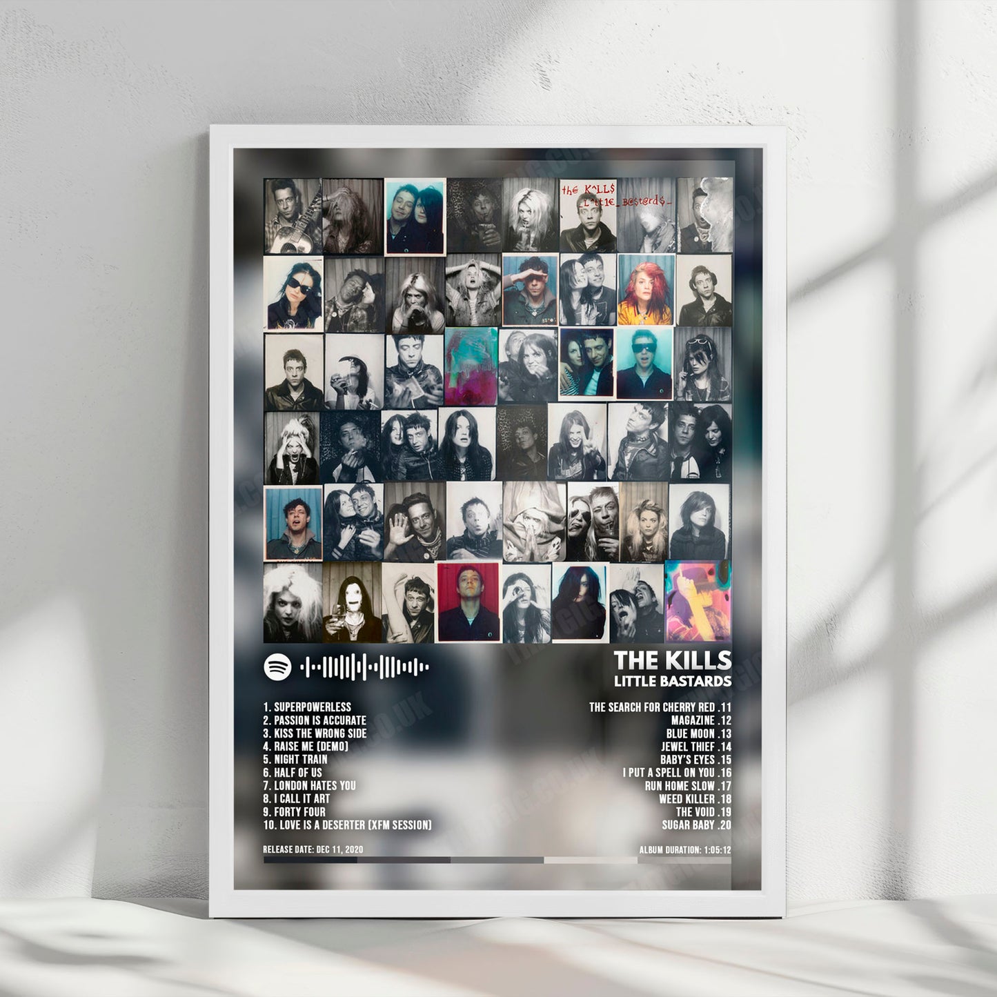 The Kills "Little Bastards" Album Cover Poster - with Complete Tracklist