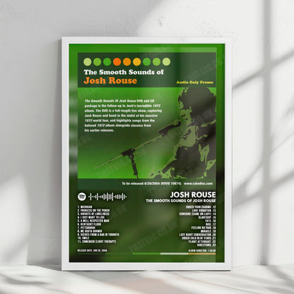 Josh Rouse "The Smooth Sounds Of Josh Rouse" Album Cover Poster - with Complete Tracklist