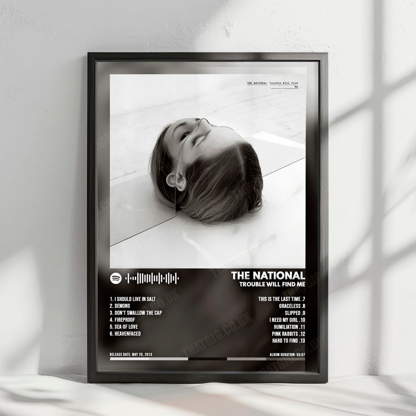 The National "Trouble Will Find Me" Album Cover Poster - with Complete Tracklist
