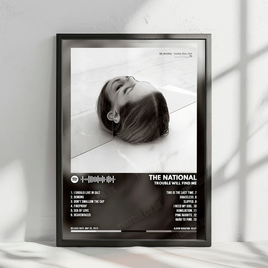 The National "Trouble Will Find Me" Album Cover Poster - with Complete Tracklist