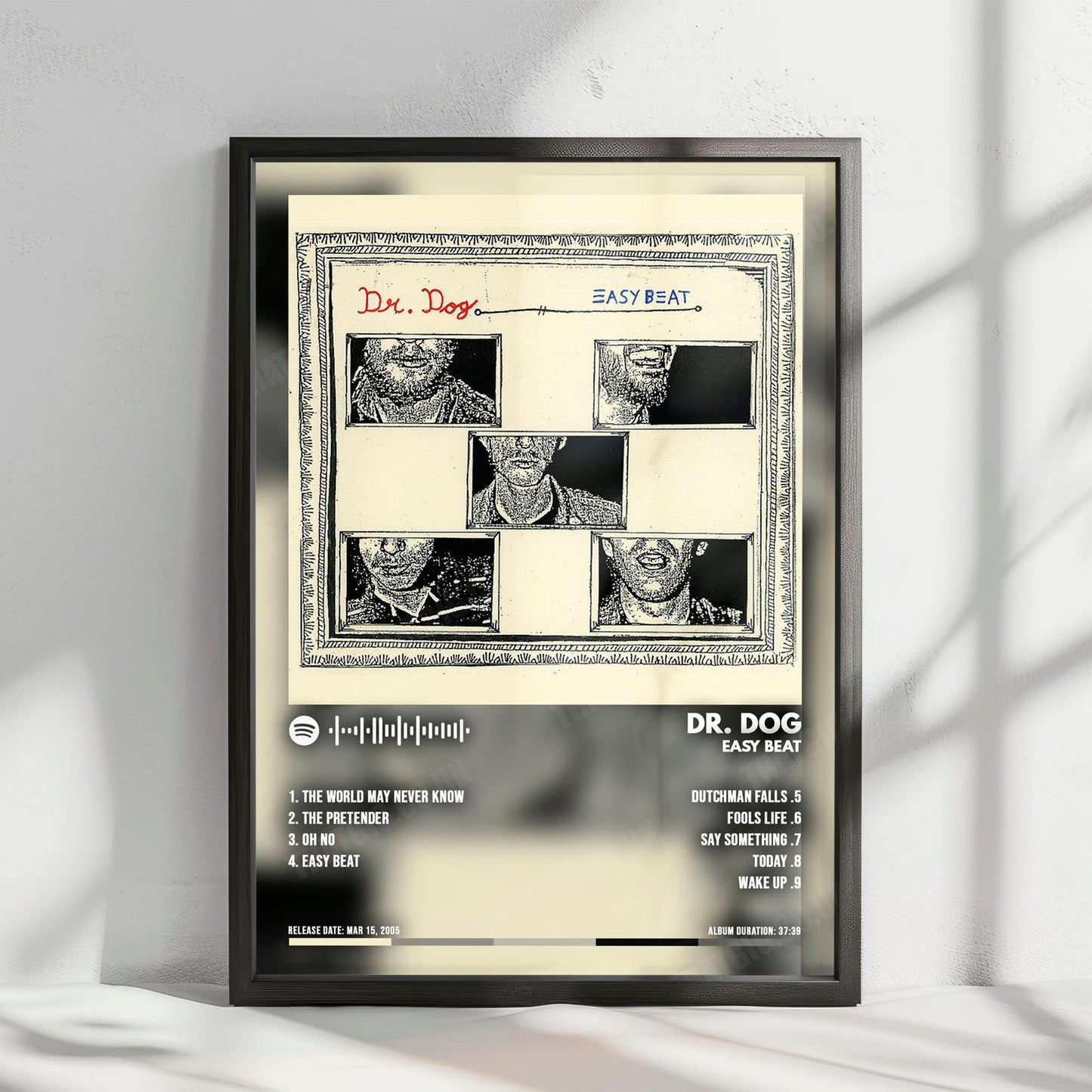 Dr. Dog "Easy Beat" Album Cover Poster - with Complete Tracklist