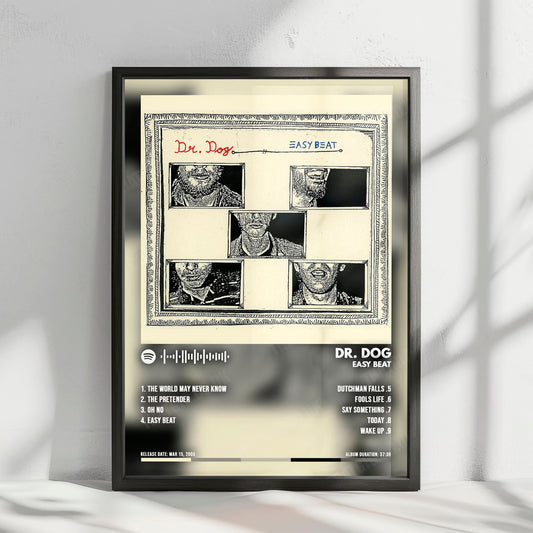 Dr. Dog "Easy Beat" Album Cover Poster - with Complete Tracklist